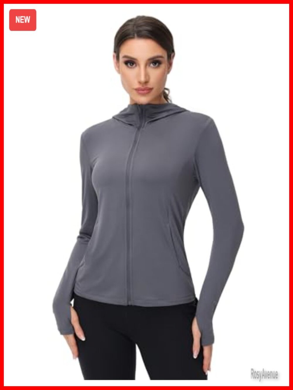 Women's UPF 50+ Sun Protection Zip Up Hoodie Lightweight Athletic Jacket with